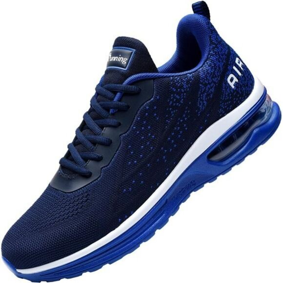 Mens Air Cushion Running Shoes Lightweight Breathable Gym Fitness Sneakers - Picture 1 of 7